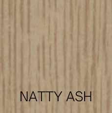 Natty Ash laminate finish swatch for Systems In-Stock cubicles, a Herman Miller AO2 alternative
