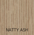 Natty Ash laminate finish swatch for Systems In-Stock cubicles, a Herman Miller AO2 alternative