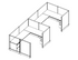 Systems In-Stock Cubicles (Herman Miller AO2 Style) - 6'x8' Double Workstation
