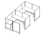 Systems In-Stock Cubicles (Herman Miller AO2 Style) - 6'x6' Double Workstation