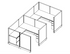 Systems In-Stock Cubicles (Herman Miller AO2 Style) - 6'x6' Double Workstation