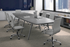 Madison Series Boat-Shaped Conference Table - Wood Legs