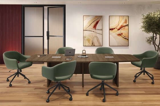Classic Series Boat-Shaped Conference Table
