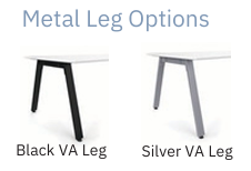 Madison Series Boat-Shaped Conference Table - Metal Legs