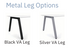 Madison Series Boat-Shaped Conference Table - Metal Legs