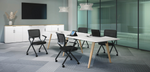 Madison Series Boat-Shaped Conference Table - Wood Legs 8', 10' & 12'