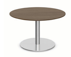 Round Laminate Table with Silver Round Base
