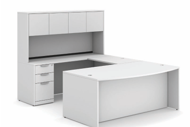 Classic Series Laminate Bow Front Desk Shell