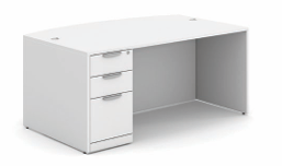 Classic Series Laminate Bow Front Desk Shell