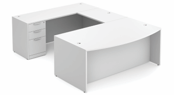 Classic Series Laminate Bow Front Desk Shell