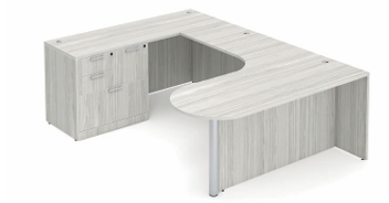 Classic Series Laminate Bullet Desk with Corner Extension
