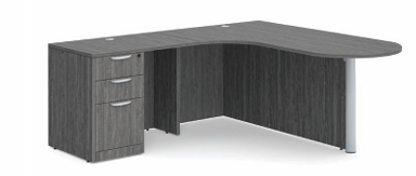 Classic Series Laminate Bullet Desk with Corner Extension