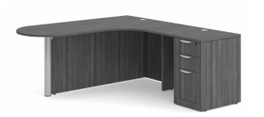 Classic Series Laminate Bullet Desk with Corner Extension