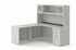 Classic Series L Desk with Overhead Hutch & File
