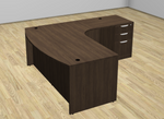 Classic Series Bow Front Radial L Desk