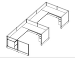 Systems In-Stock Cubicles (Herman Miller AO2 Style) - 6'x8' Double Workstation
