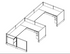 Systems In-Stock Cubicles (Herman Miller AO2 Style) - 6'x8' Double Workstation