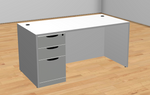 Classic Series Straight Desk with Box/Box/File