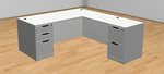 Classic Series Corner Desk with Two Files