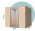 Zenbooth Quad exterior dimensions