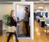 Zenbooth Solo white single-person office phone booth in a coworking space