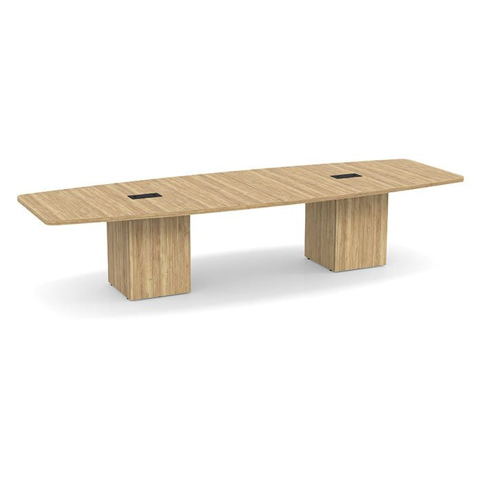 Boat-Shaped Cube Base Conference Table