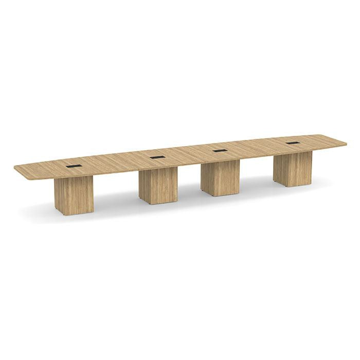 Boat-Shaped Cube Base Conference Table