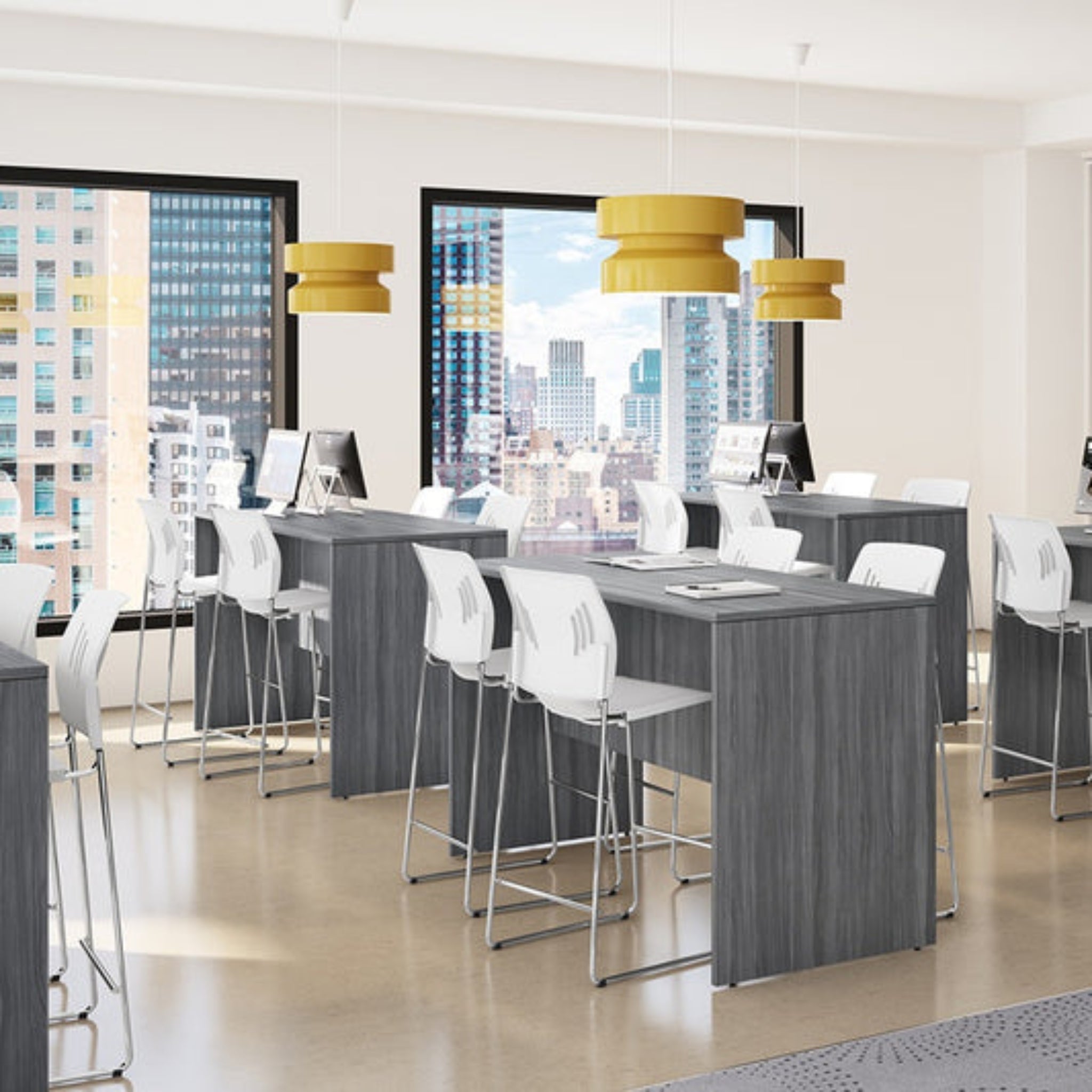 Agenda Plus Cafe Height Chair White