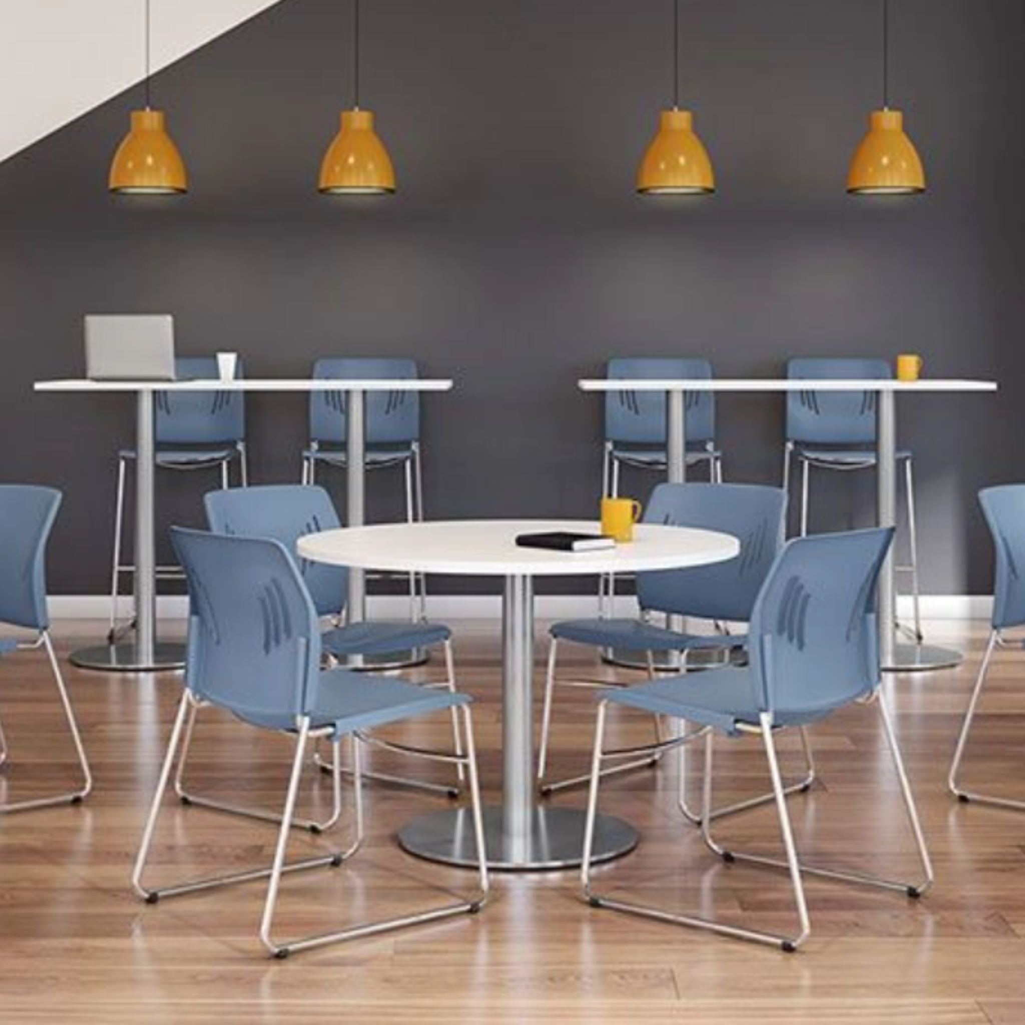 Agenda Plus Stacking Chair Blue