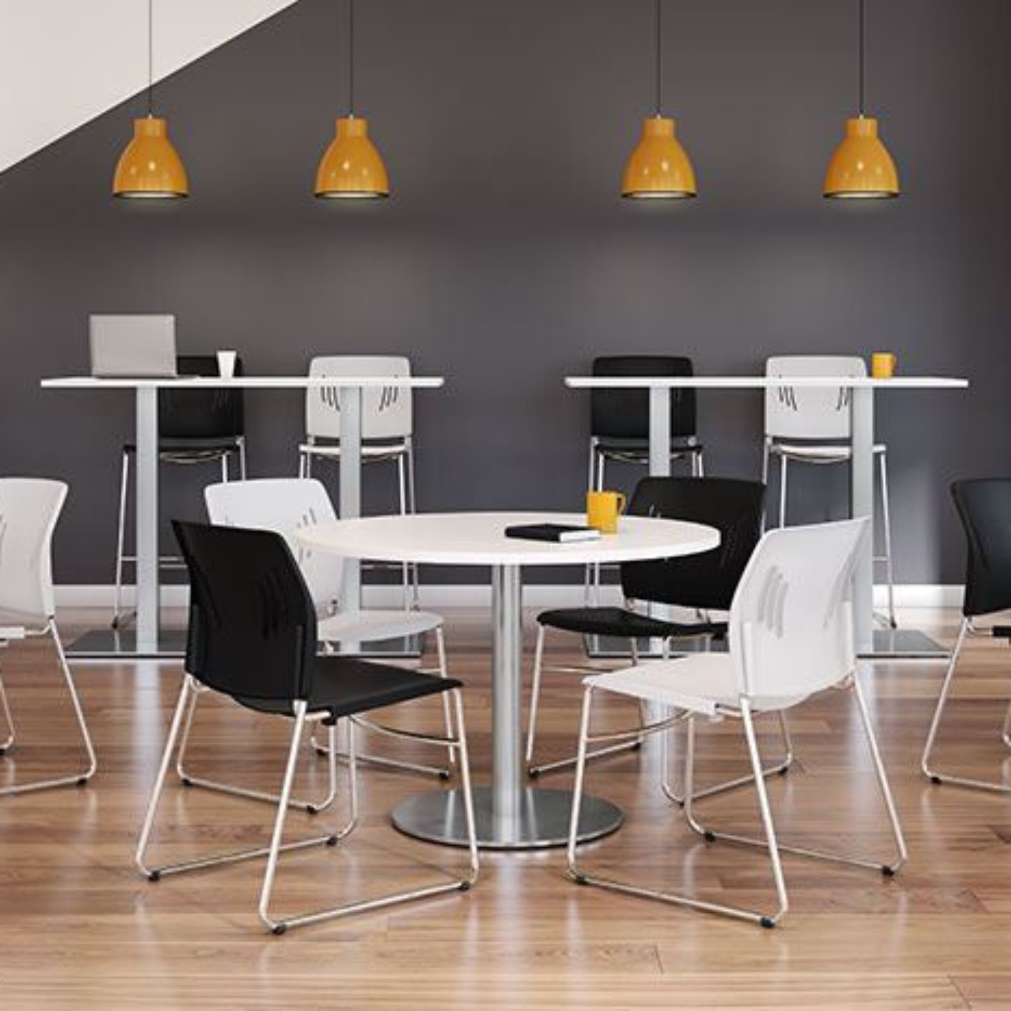 Agenda Plus Stacking Chair White