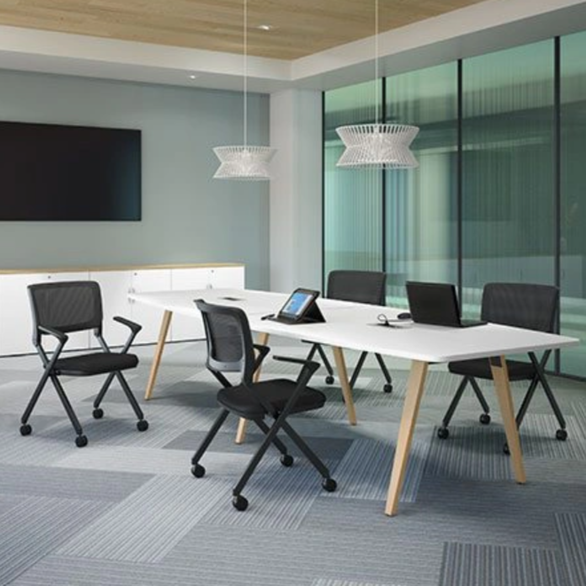 Alan Nesting Guest Chair with Arms