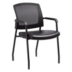 Baker Stackable Guest Chair with Arms Black Antimicrobial