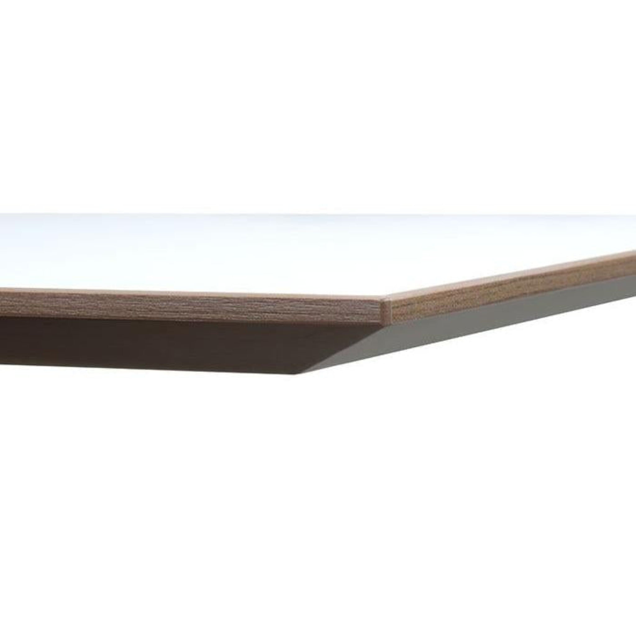 Beveled Edge Rectangular Tabletop Modern Walnut