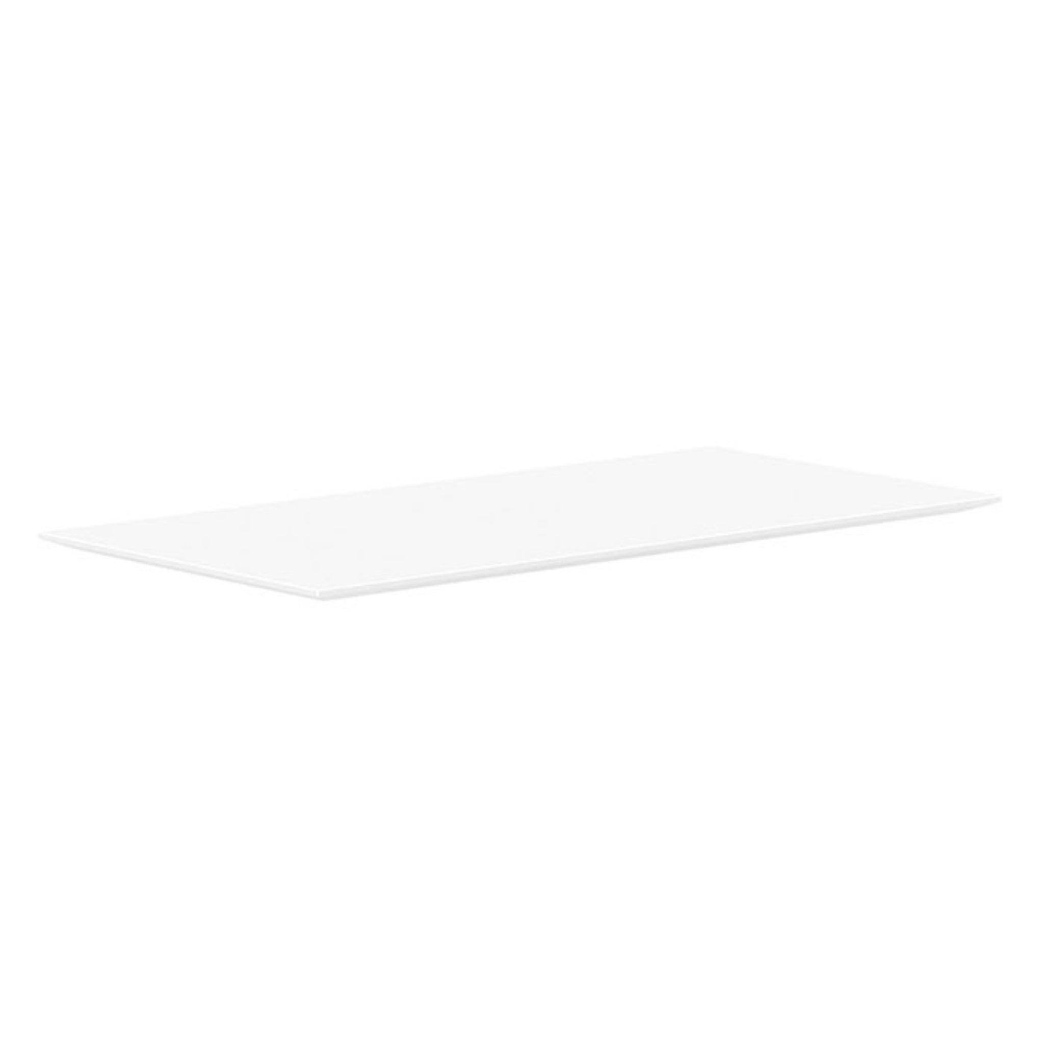 Beveled Edge Rectangular Tabletop White