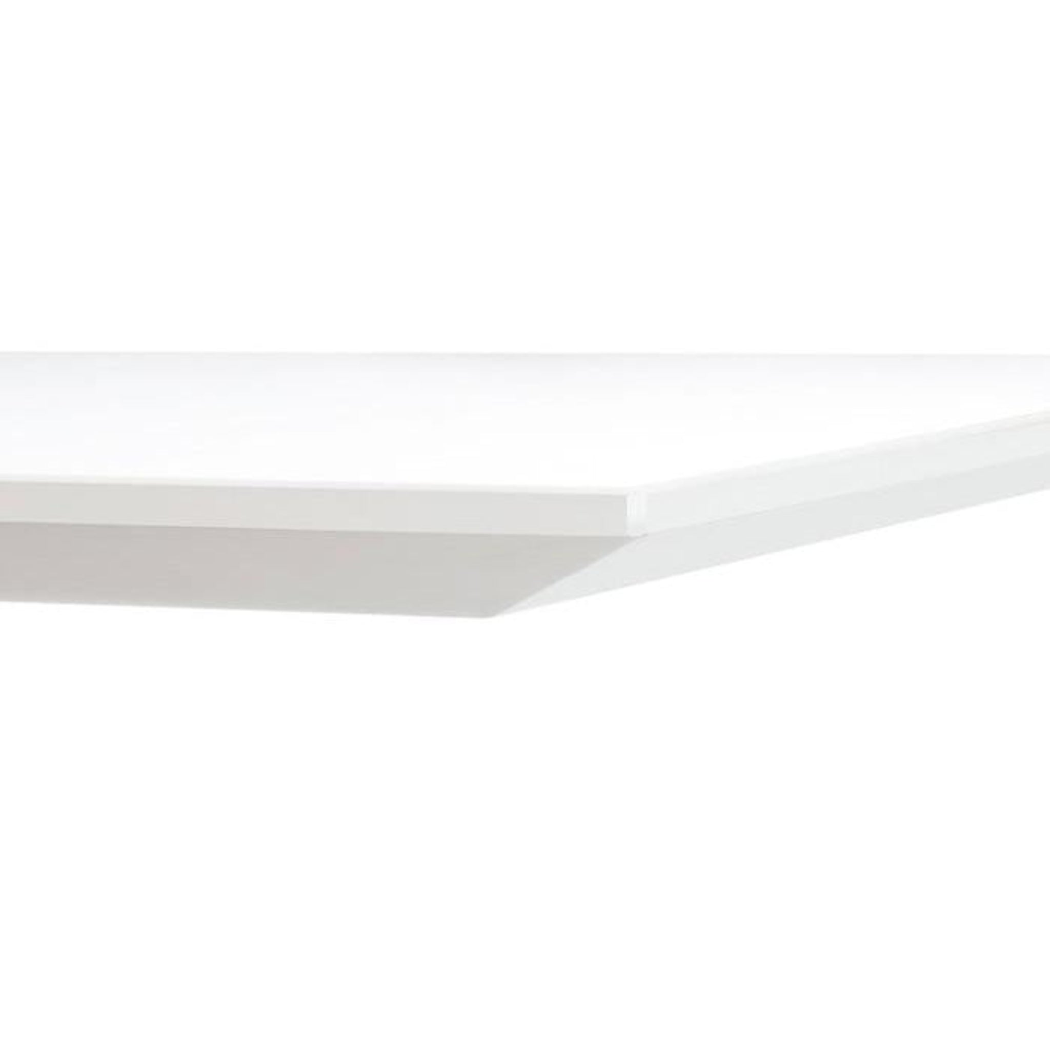 Beveled Edge Rectangular Tabletop White