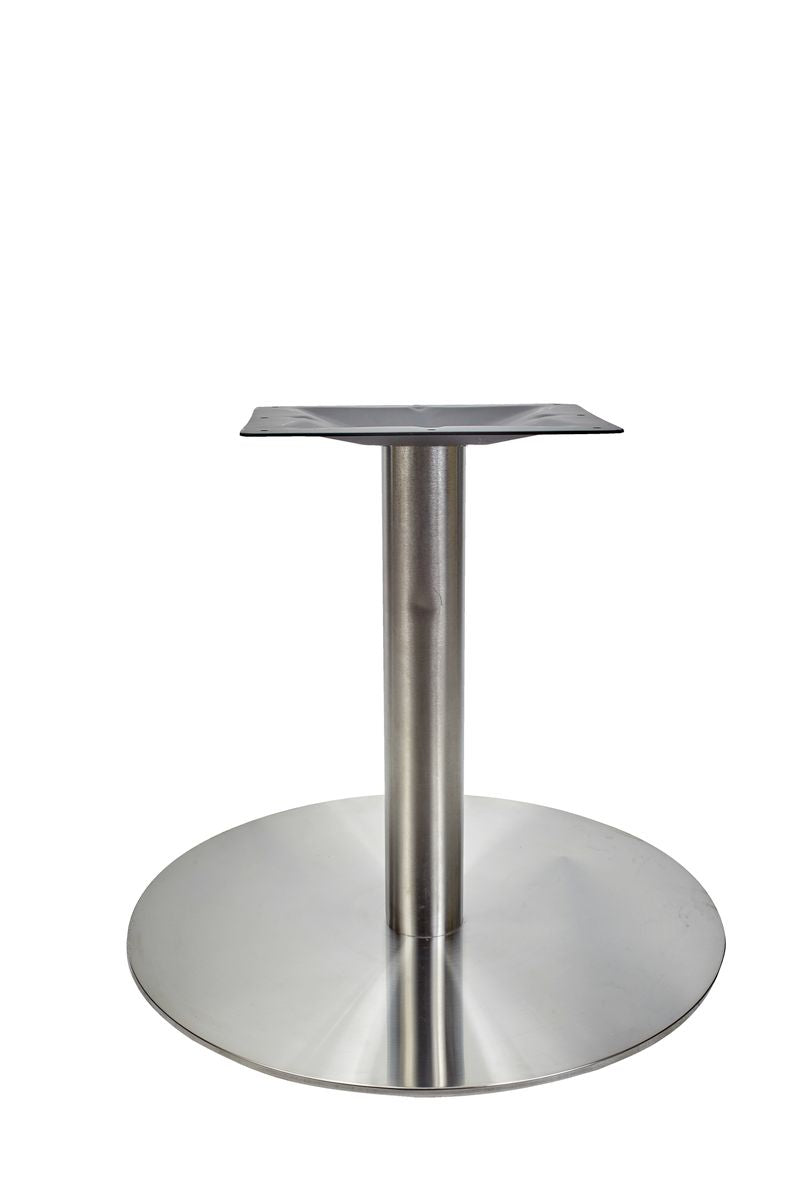 Round Brushed Metal Table Base