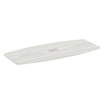 Madison Series Boat-Shaped Conference Table - Wood Legs