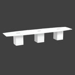 Boat-Shaped Cube Base Conference Table