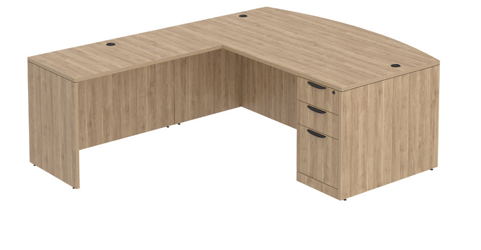 Classic Series Bowfront L-Shape Desk