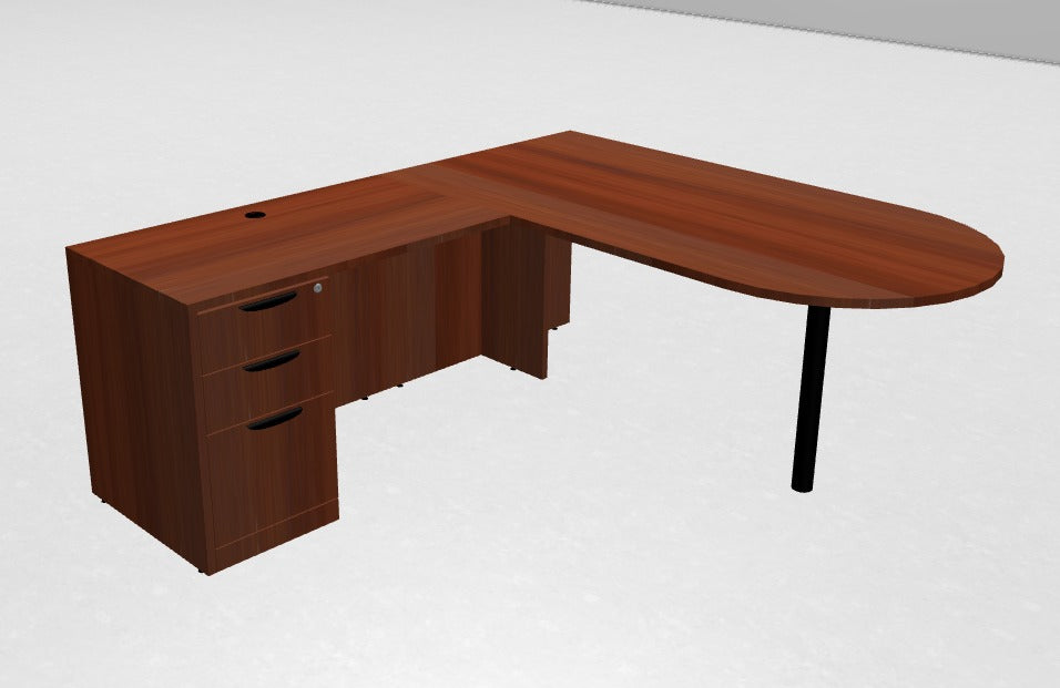 Classic Series Bullet L-Shape Desk