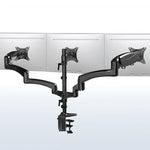 Clamp-On Pneumatic Triple Monitor Arm