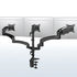 Clamp-On Pneumatic Triple Monitor Arm