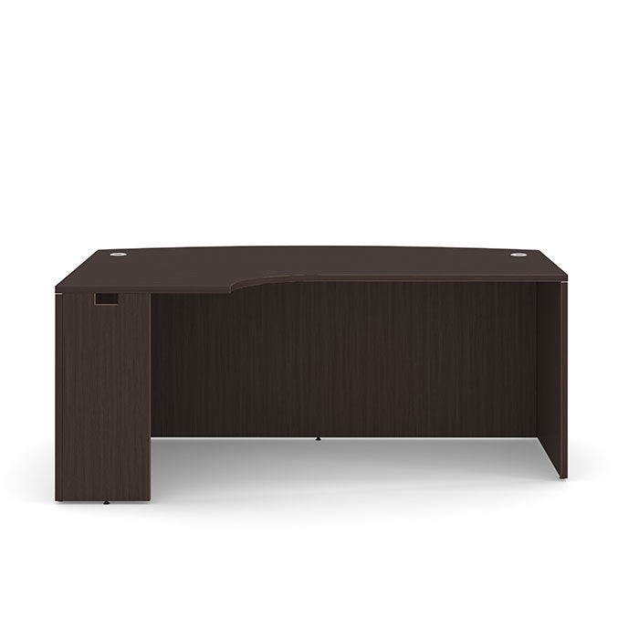 Classic Series Laminate Bowfront Desk Shell with Corner Extension