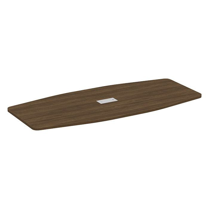 Madison Series Boat-Shaped Conference Table - Wood Legs