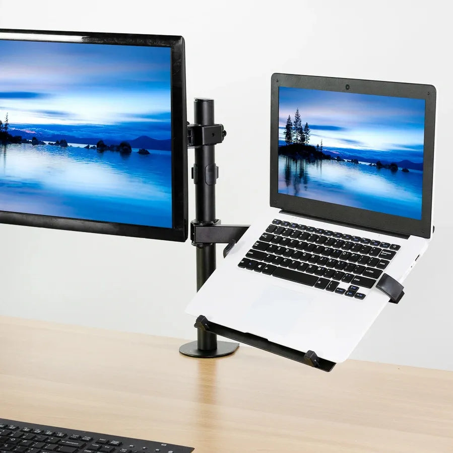 Monitor Arm Laptop Tray
