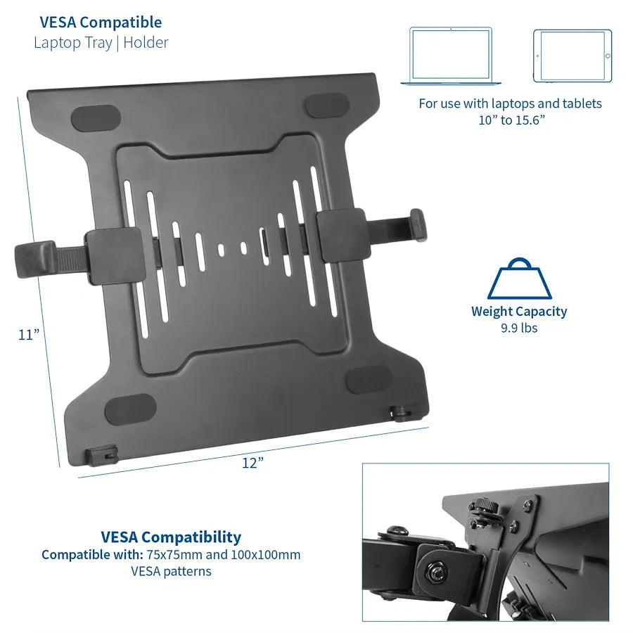 Monitor Arm Laptop Tray