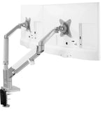 Clamp-On Pneumatic Dual Monitor Arm