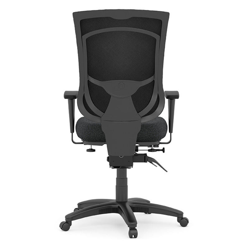 Drone Executive High-Back Chair - Charcoal Fabric, rear view