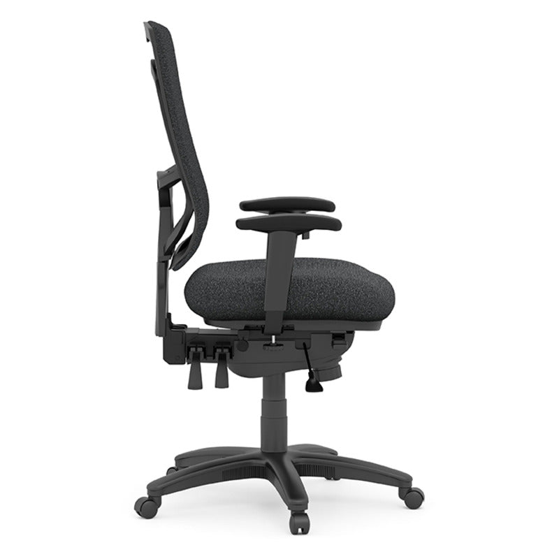 Drone Executive High-Back Chair - Charcoal Fabric, side view