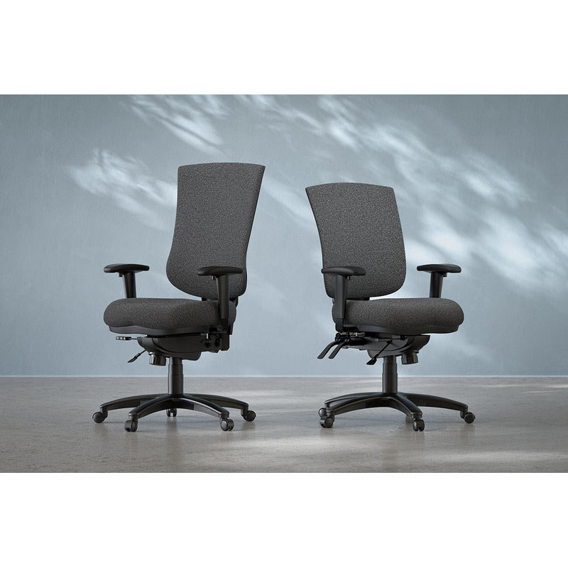Drone Executive High-Back Chair - Charcoal Fabric, pair of chairs